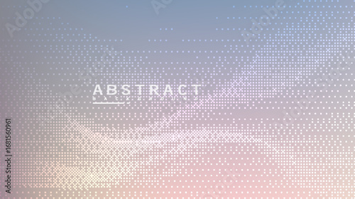 A gradient background features tiny white square pixels over soft hues of blue, gray, and pink, creating a subtle, abstract, and visually appealing dotted pattern effect for modern design