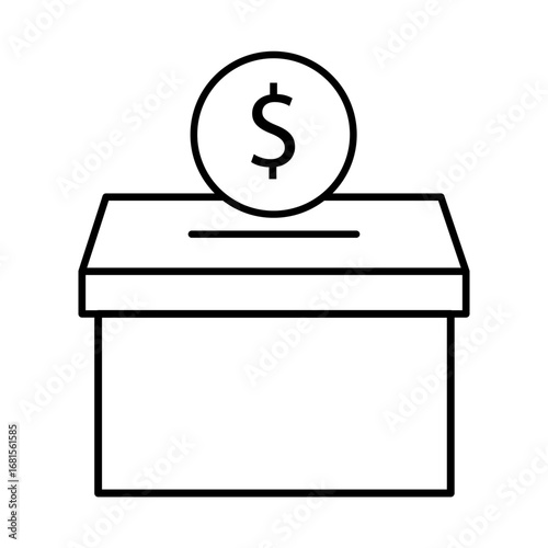Donation Box icon. Vector icon design