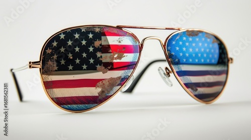 American glasses Icon. Happy 4 th July and Independence Day. Cartoon Vector illustration, Flag Glasses, American Flag And Glasses, July 4th, July 4th Flag Glasses Vector And Clip Art Memorial day