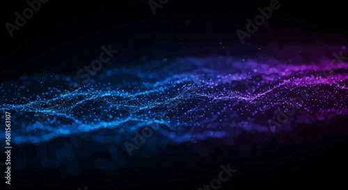 Abstract network background with connected dots and gradient color transitions