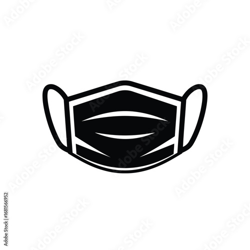 Vector illustration of protective face mask for health and safety