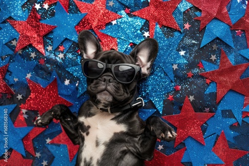 independence day 4th of july dog, black dog with american flag, dog with usa flag, Happy Independence day,