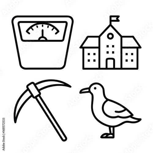Scale building pickaxe bird weight measurement
