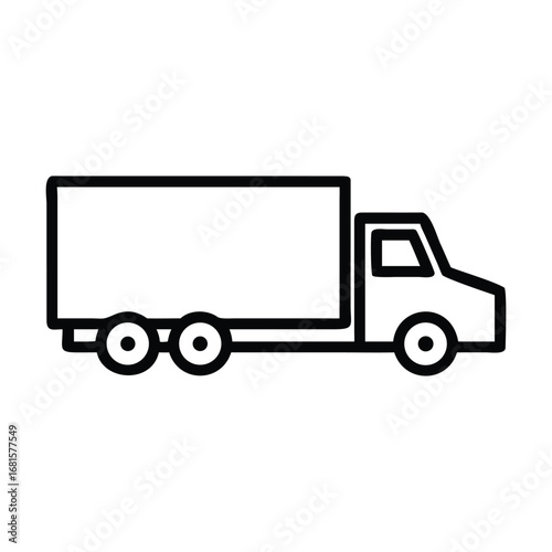 Truck icon blank van template vector illustration