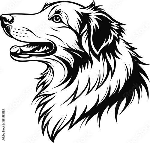 Wallpaper Mural dog face vector, dog face silhouette vector, dog vector design, dog silhouette vector, puppy face vector design Torontodigital.ca