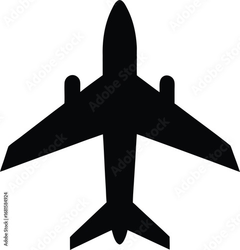 airplane icon vector on white background