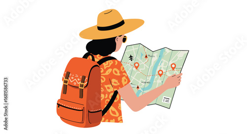 Traveler maps route