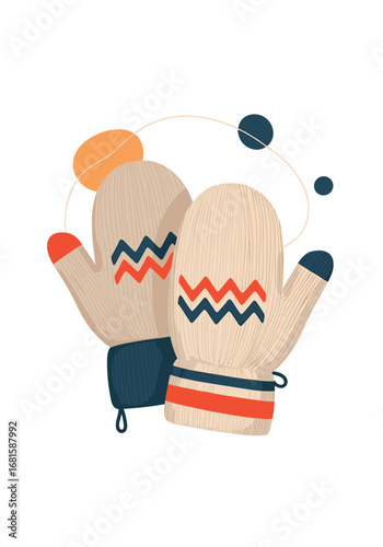 Cozy winter warm mittens for cold weather outdoor activities protection against frostbite