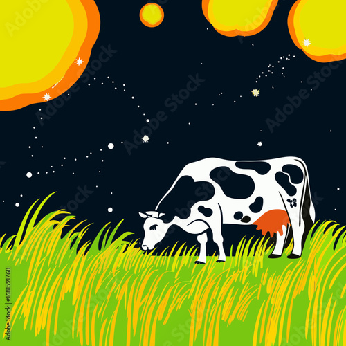 cow on the meadow