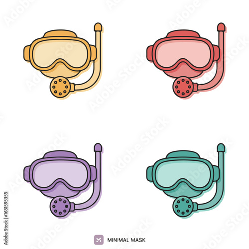 Varied snorkel masks