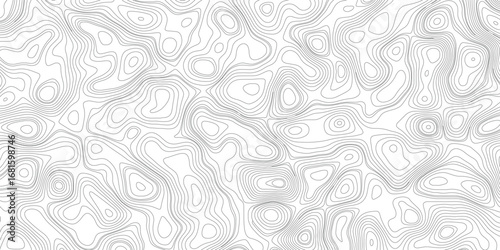 Mapping abstract illustration with irregular organic contour line flow design
