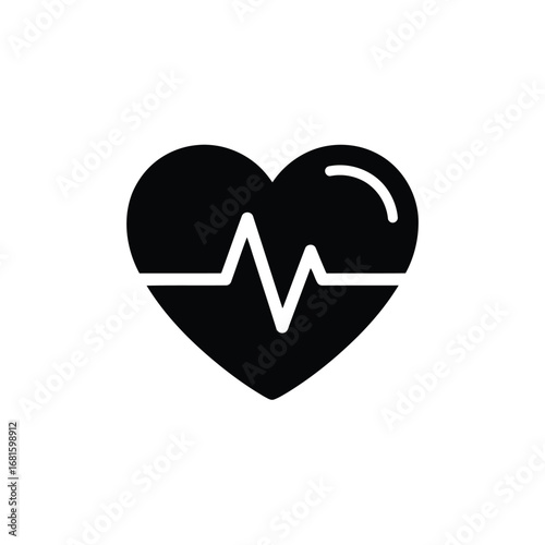 Vector illustration of illustration of a heart beat pulse