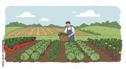 Gardener harvests crop