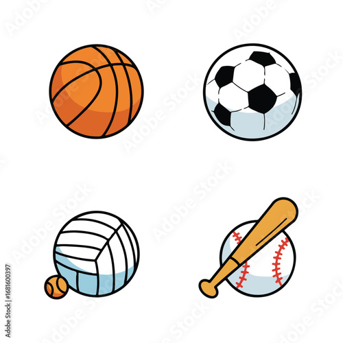Four sports items