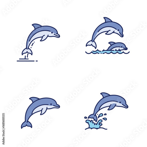 Jumping dolphins