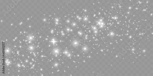 Magical glowing bokeh lights with sparkles on soft blurred background. Elegant dreamy festive atmosphere.	