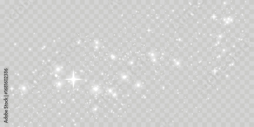Magical glowing bokeh lights with sparkles on soft blurred background. Elegant dreamy festive atmosphere.	