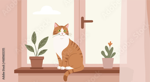 Cat sitting pretty!