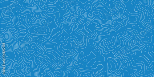 Terrain elevation contour map illustration with organic irregular flow shapes