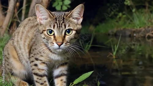 Wallpaper Mural there is a cat that is walking in the grass by the water Torontodigital.ca