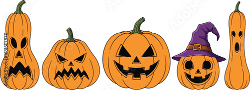 Halloween pumpkins jack o lanterns scary pumpkin carving designs