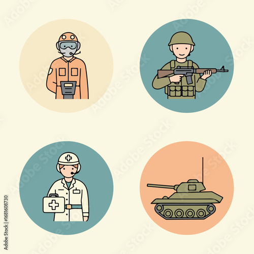Military professions set