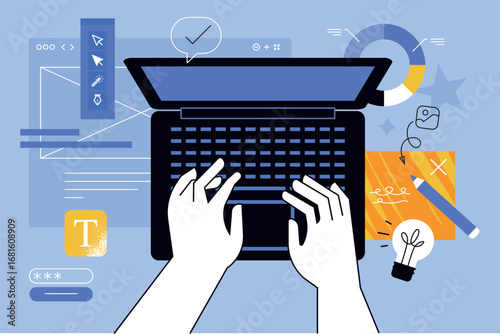 Web development illustration