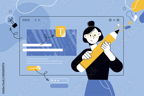 Web development illustration