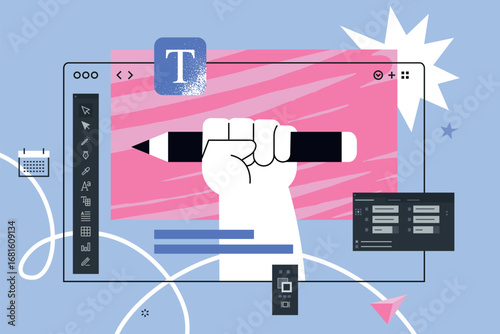 Web development illustration