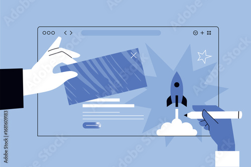 Web development illustration