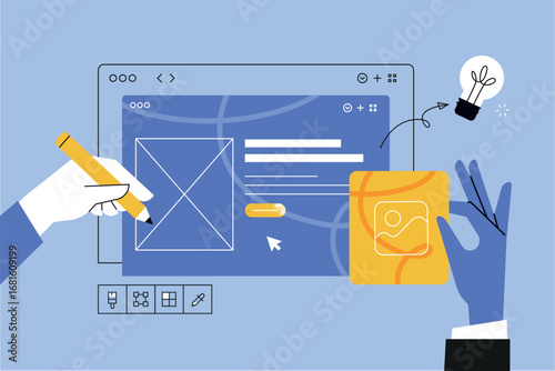 Web development illustration