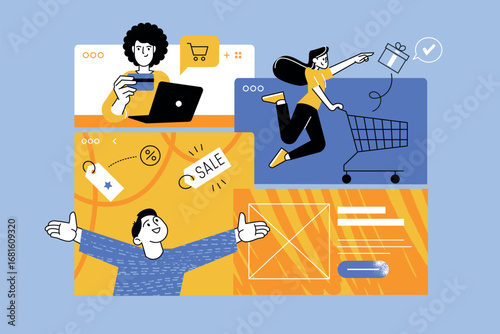 Web development illustration