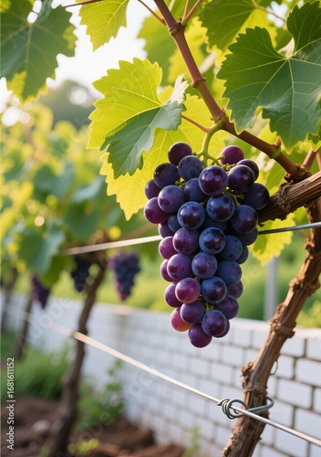Wallpaper Mural Ripe Grapes Hanging on a Vine, Ready for Harvest in a Serene Garden Torontodigital.ca