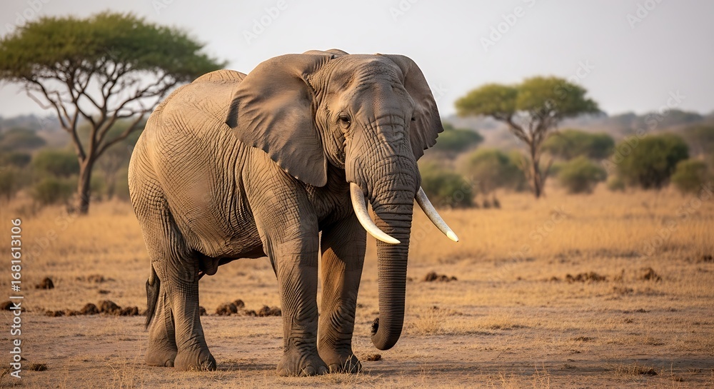 Fototapeta premium African Elephant on the Savanna.