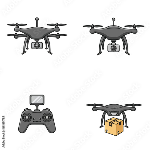Drone set camera drones, remote, and delivery