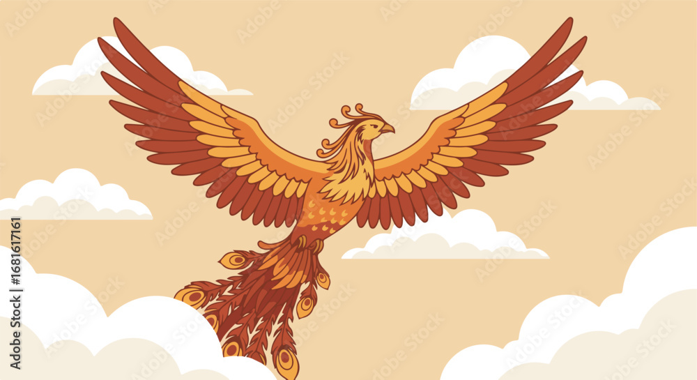 Fototapeta premium Rising phoenix art