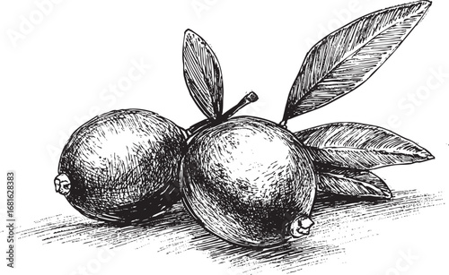 Kumquat illustration on white background. This vector illustration can be used in any size you like for advertising, logos, and other work.