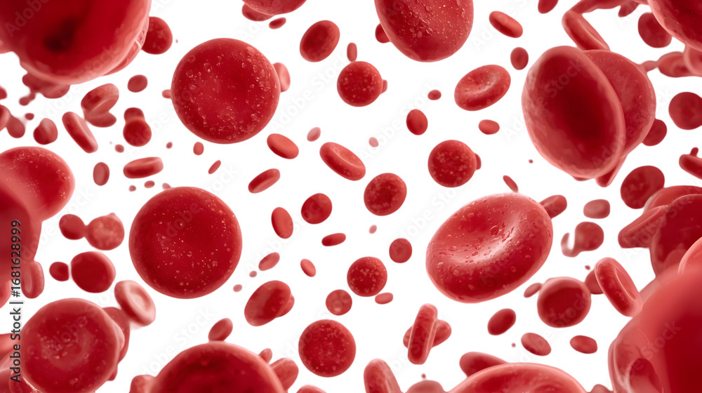 Fototapeta premium red blood cells flowing through vein