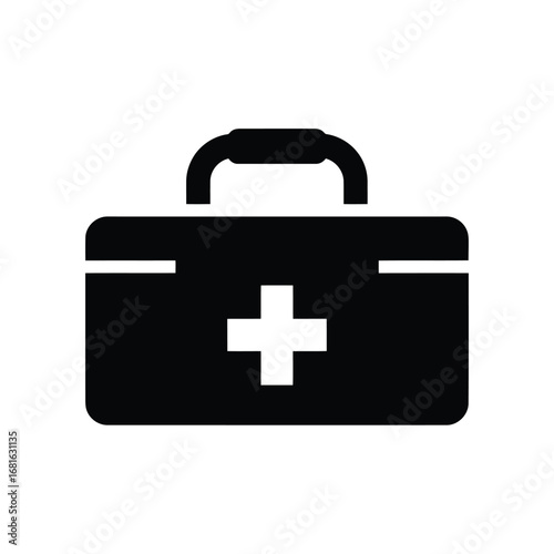 Vector illustration of first aid kit for medical emergency concept