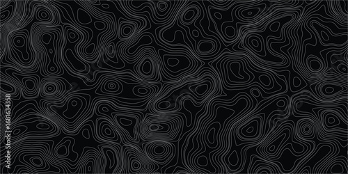 Futuristic abstract topography design with neon gradient contours and smooth curves