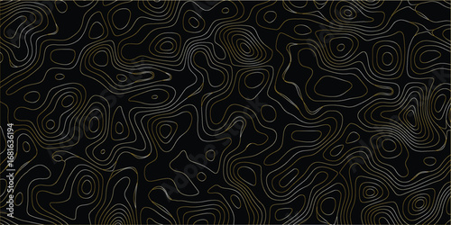 Futuristic abstract terrain with glowing contour lines and vibrant gradient overlays