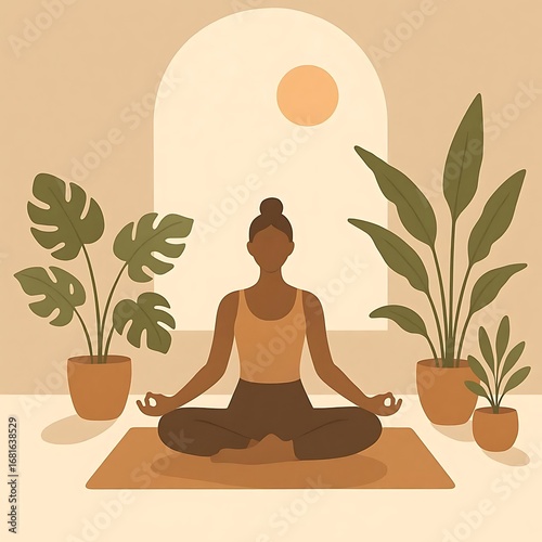 Illustration of a Person Finding Inner Peace