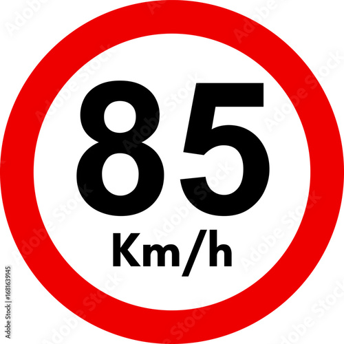 Speed Limit 85 Sign
