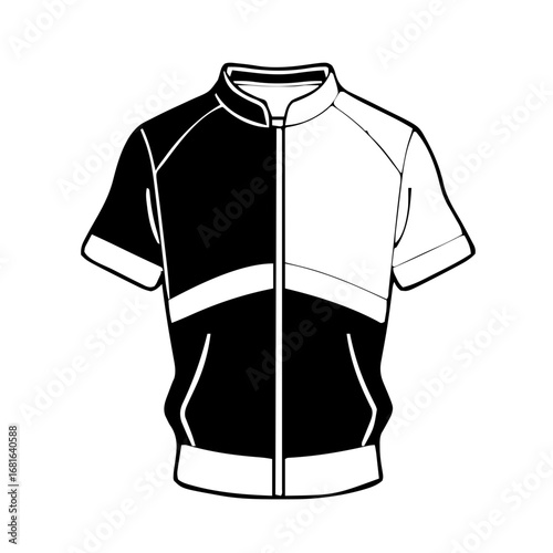 black and white jacket design clip art preview
