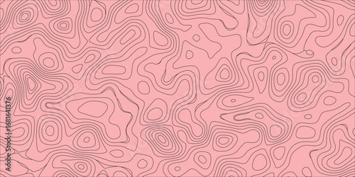 Futuristic contour line landscape with glowing edges and abstract design elements