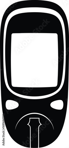 Modern blood glucose meter device for diabetes management and health monitoring vector