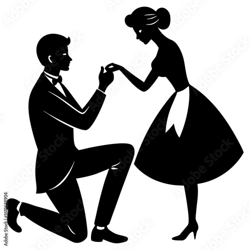 Man proposing to woman proposal romance