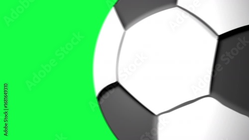 soccer football ball multi transition reveal wipes. various transition reveal passes of a soccer sports football ball moving across the screen with green chroma key background 4K