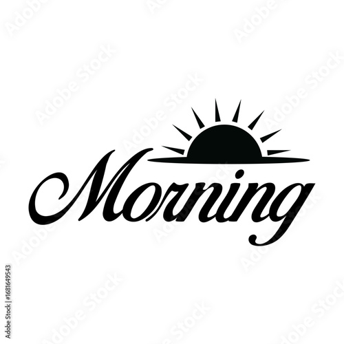 Morning sunrise graphic, start your day