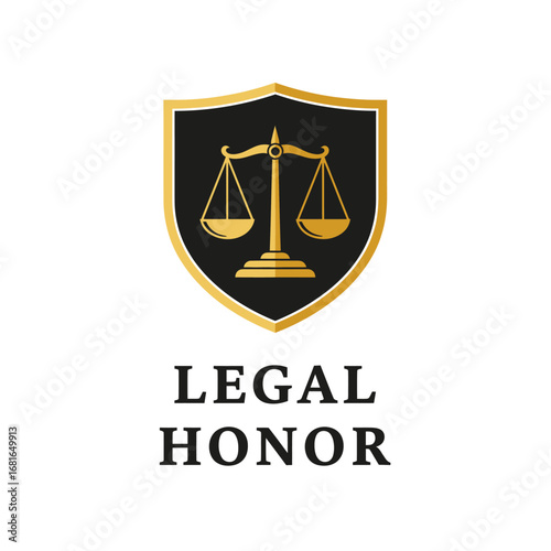 Legal law honor justice judicial, logo design illustration